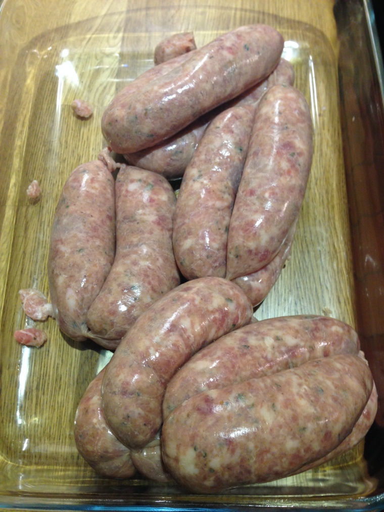 Our first batch of home-grown bangers
